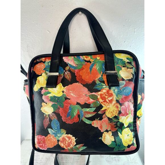 Nine West Floral And Black Purse Crossbody - Picture 1 of 10